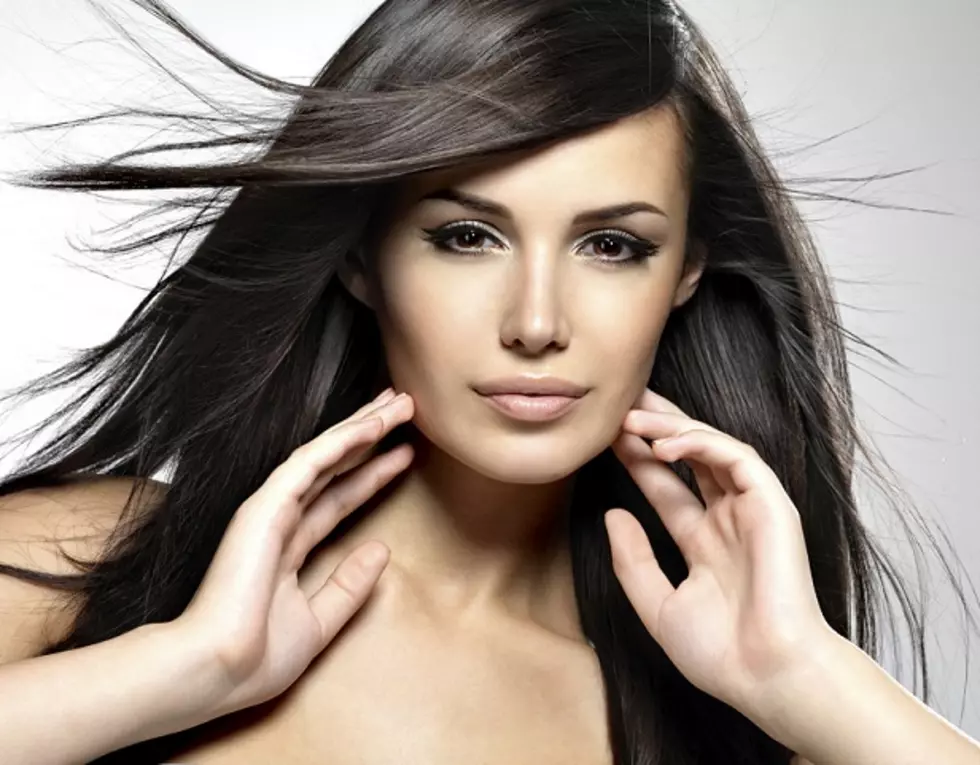Fashion model with beauty long straight hair.